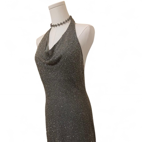 Moda International Glittering Silver Backless Dress - Picture 2 of 6